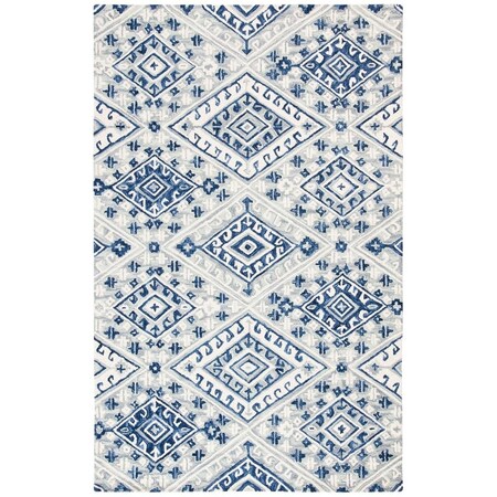 Safavieh Aspen Hand Tufted Rectangle Area Rug Grey & Navy - 3 x 5 ft. APN826F-3
